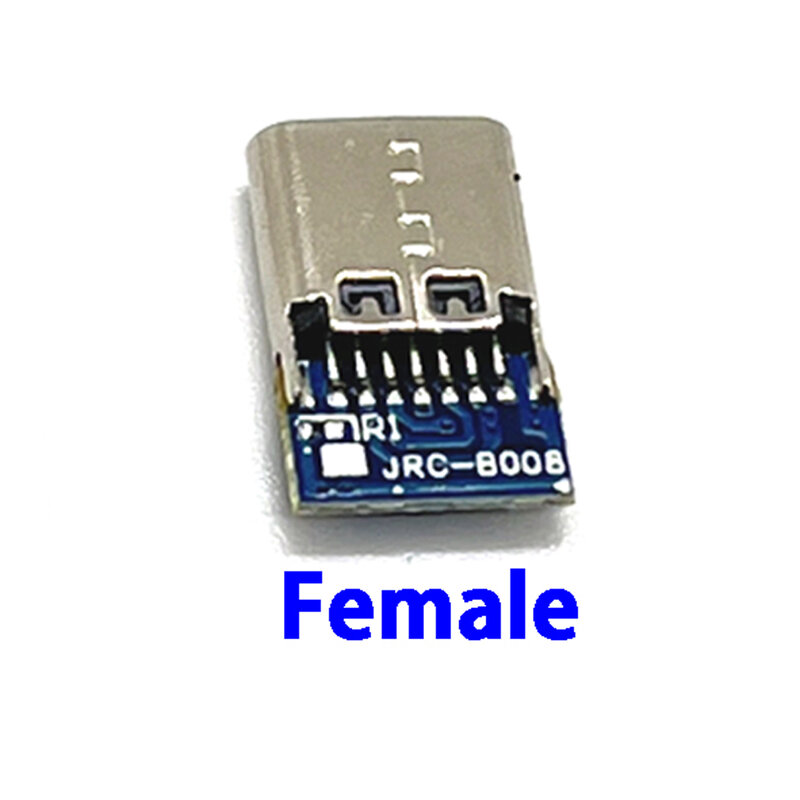 USB 3.1 نوع c ذكر/أنثى موصلات جاك الذيل 24pin usb ذكر التوصيل محطات كهربائية لحام لتقوم بها بنفسك كابل البيانات دعم PCB المجلس