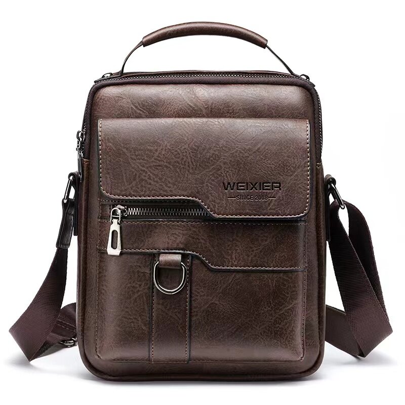 男性用合成皮革ショルダーバッグ,丈夫なショルダーストラップ,ビジネスフラップ,旅行用バッグ,iPad, 9.7インチ,iPadブランド