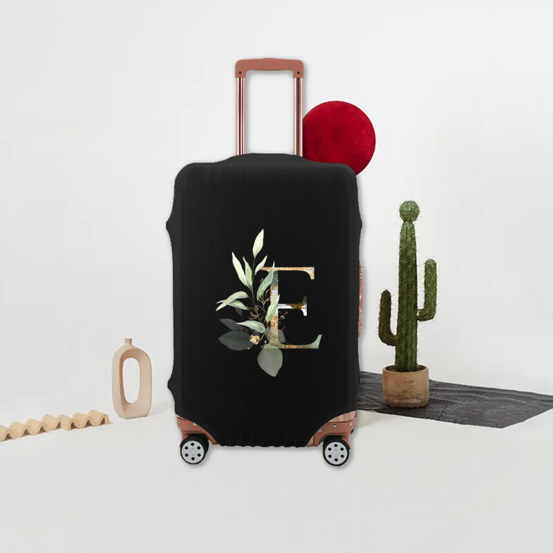 Дорожный Чехол для багажа, утолщенный защитный эластичный чехол, устойчивый к царапинам, подходит для путешествий 18-32 дюйма, набор для багажа с золотыми буквами