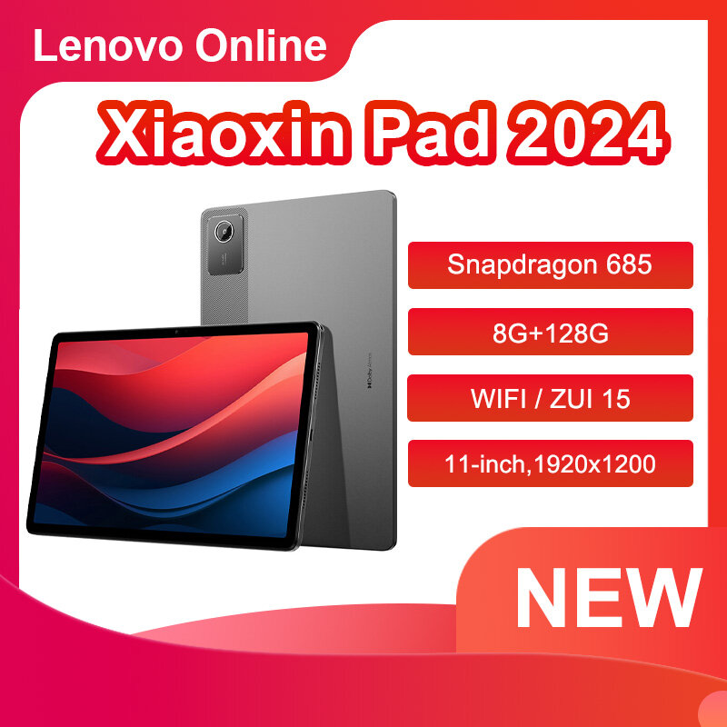 Lenovo-Tableta China ROM 2024, Qualcomm Snapdragon 685, ocho núcleos, Android, 11 pulgadas, 8G, 128G, WIFI, gris, aprendizaje, entretenimiento