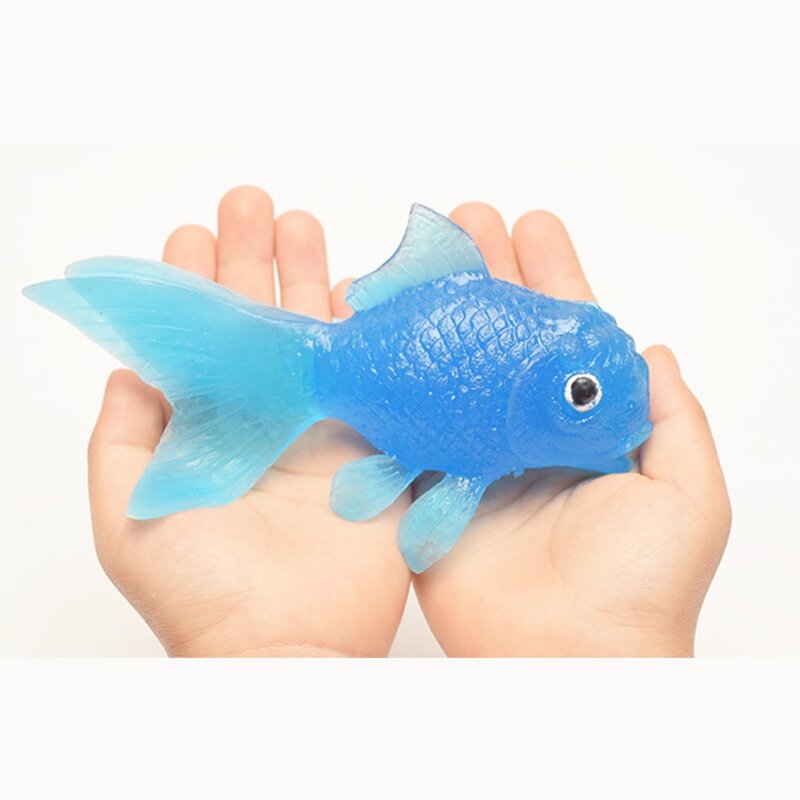 127D Miniature Goldfish สัตว์ทะเล Marine รูปของเล่นปลาที่มีสีสันสมจริงรูปปั้น ตกแต่งโต๊ะ Pond Accs