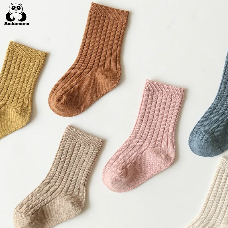 Modamama Baby Socken Einfarbig Bio-baumwolle Neugeborenen Socken Weiche Warme Hohe Elastische Kleinkind Socken Für babys