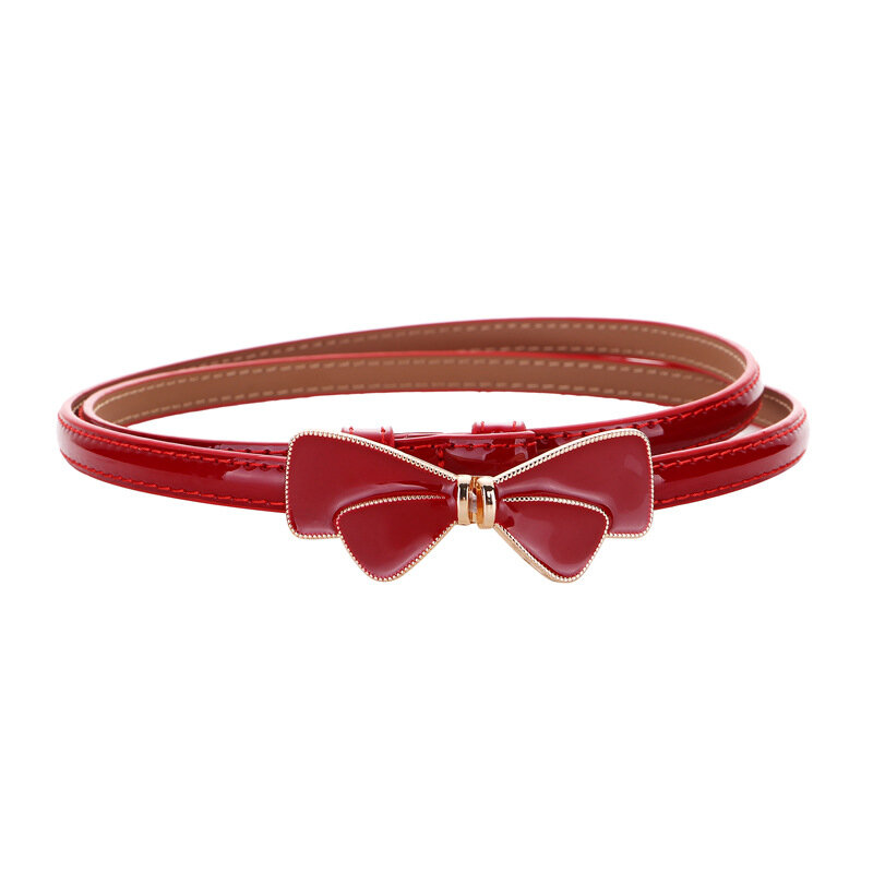Cintura fina borboleta para mulheres, pulseira decorativa de couro, saia curta combinando, camisa de cintura