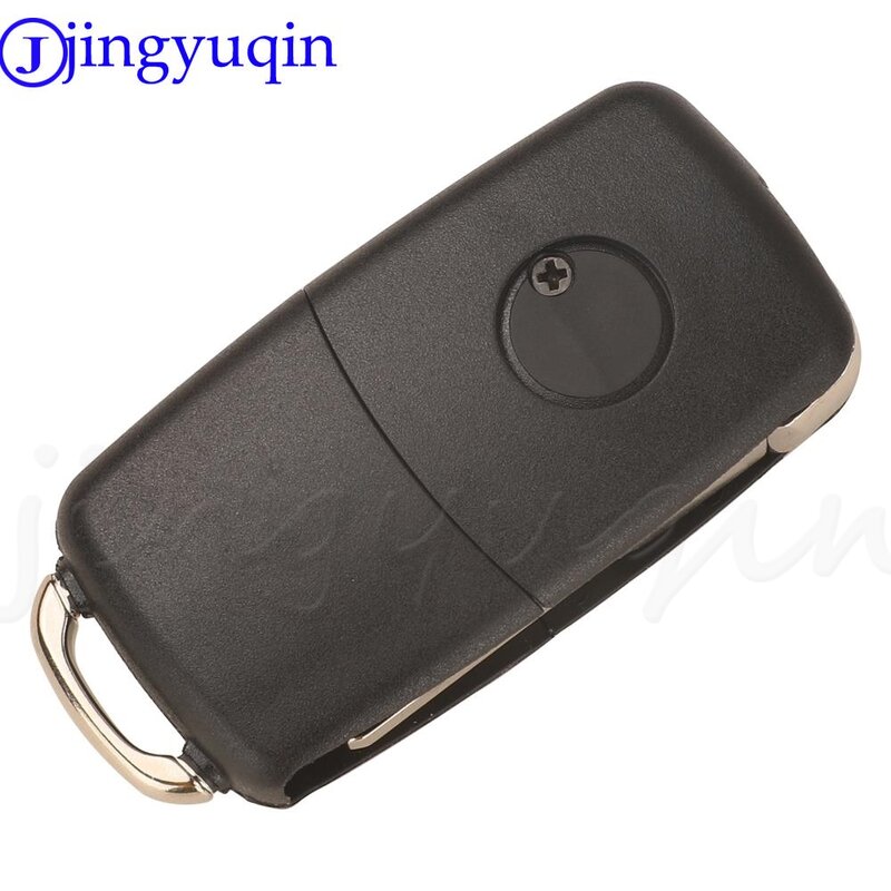 jingyuqin 3Buttons Modified Flip Remote Car Key Shell Case For VW CRAFTER 2006-2011 HU64 Blade 2E0959753A Key Cover Replacement
