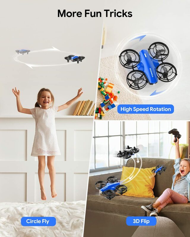 Potensic RC Quadcopter Indoor Outdoor Mini Drone 2.4G elicottero telecomandato facile da far volare piccolo Dron per bambini ragazzi giocattoli