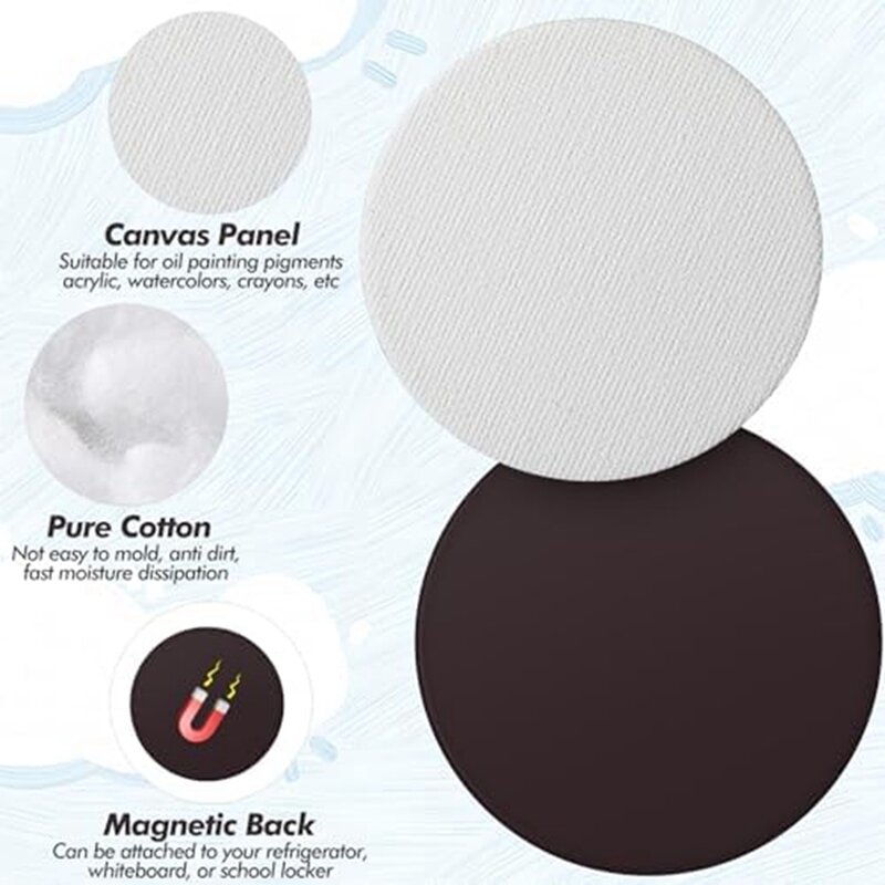 Panel kanvas lukisan magnetik, untuk melukis ubin magnetik seni kulkas kabinet penyimpanan cat seni kerajinan Kit DIY mudah digunakan