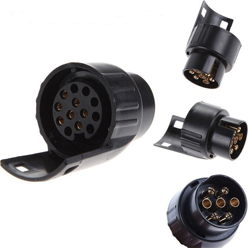 12V Plastic Trailer Adapter Connector 7 Pin To 13 Pin Caravan Electrical Converter Adaptor Towbar Towing Socket