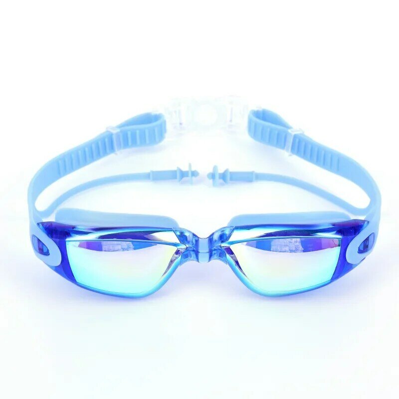 แว่นตาว่ายน้ำมืออาชีพกันน้ำแว่นตาว่ายน้ำ100% ป้องกันหมอกป้องกันรังสียูวีป้องกันการรั่วไหลสำหรับเยาวชนผู้หญิงผู้ชายผู้ใหญ่