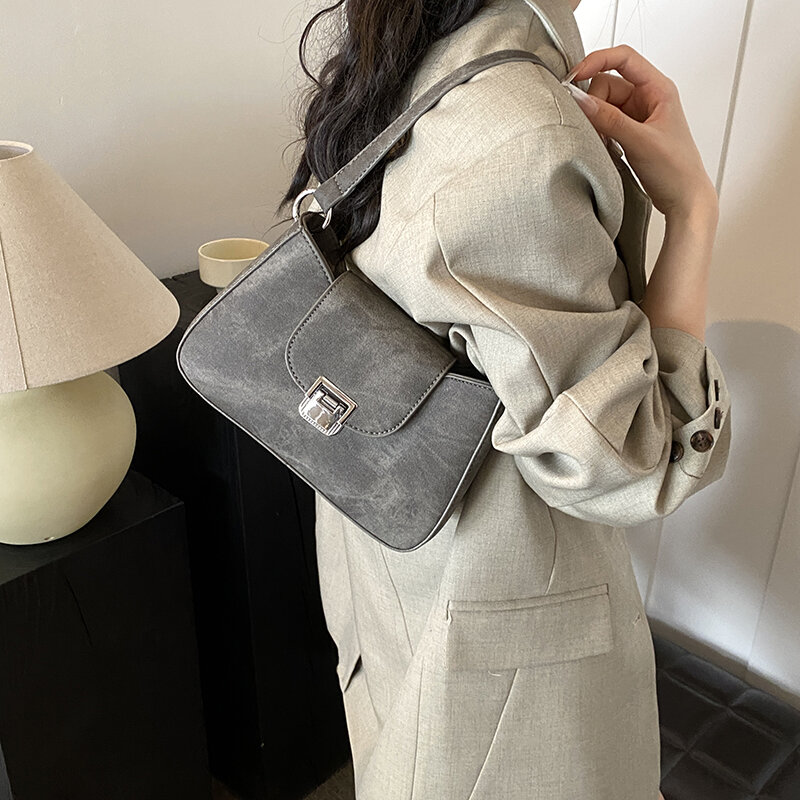 Женская сумка-седло из ПУ кожи, 2024, модные маленькие однотонные сумки через плечо, женская сумка на плечо, простые сумки и кошельки