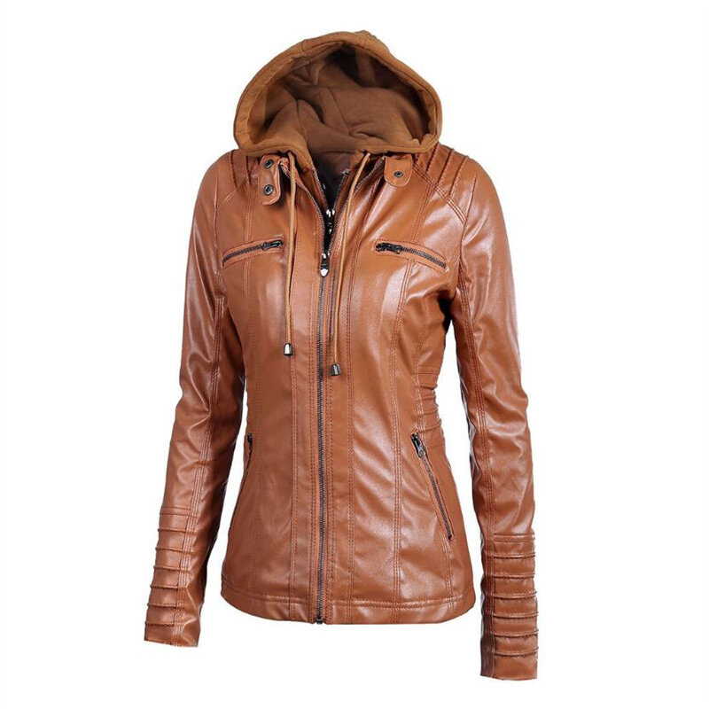 Winter Faux Leather Jacket Women Casual Basic Coats 2024 Ladies Basic Jackets Waterproof Windproof Coats Female Ropa de Mujer