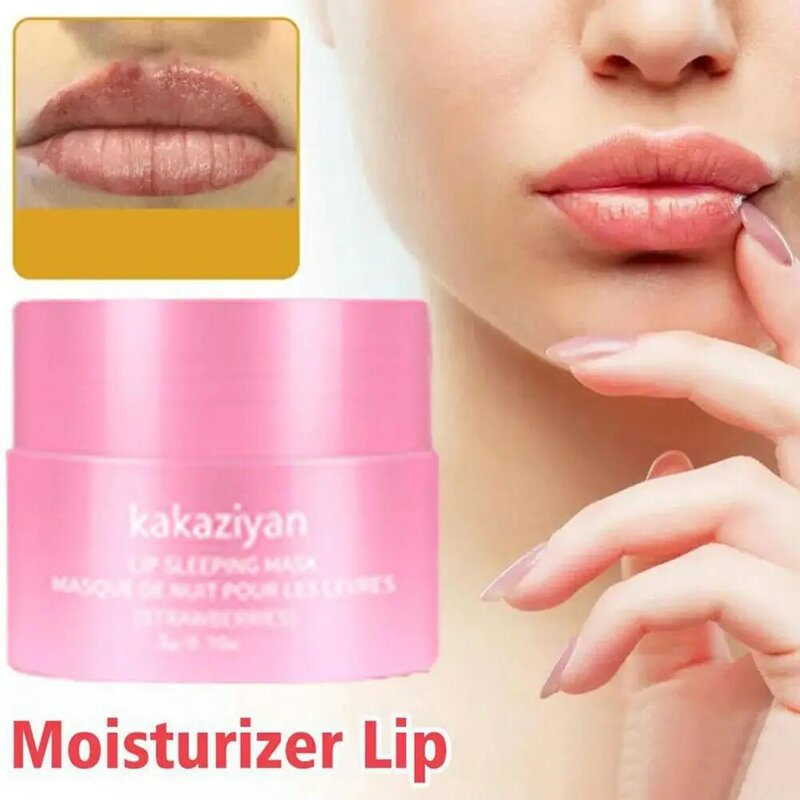 Original Strawberry Grape Fruit Flavor Lip Sleeping Care Sleep Balm Lip Lines Lip Nourish Night Lip Moisturizing K7s0