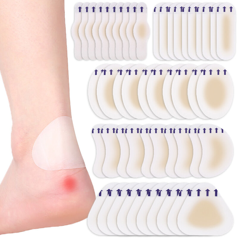 2Pcs Gel Shoes Stickers Hydrocolloid Shoe Pads Relief Pain Blisters Sticker Invisible Anti Blister Heel Sticker Foot Protector