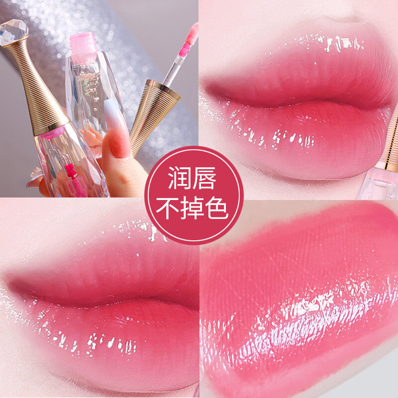 Cristal Cor Mudando Lip Gloss Transparente Temperatura Mudança Batom Hidratante Duradoura WaterProof Maquiagem Coreano para Mulheres