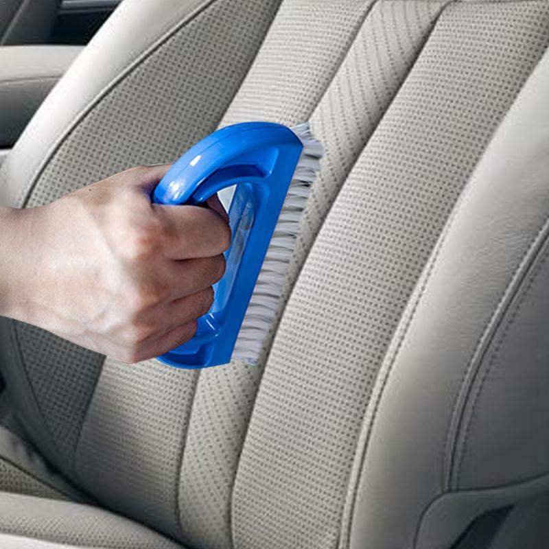 Car Wheel Brush Fine Bristle D Shape Curved Handle Detail Brush For Car Quick Bubble Easy Scrubbing Car Carpet Cleaning Supplies