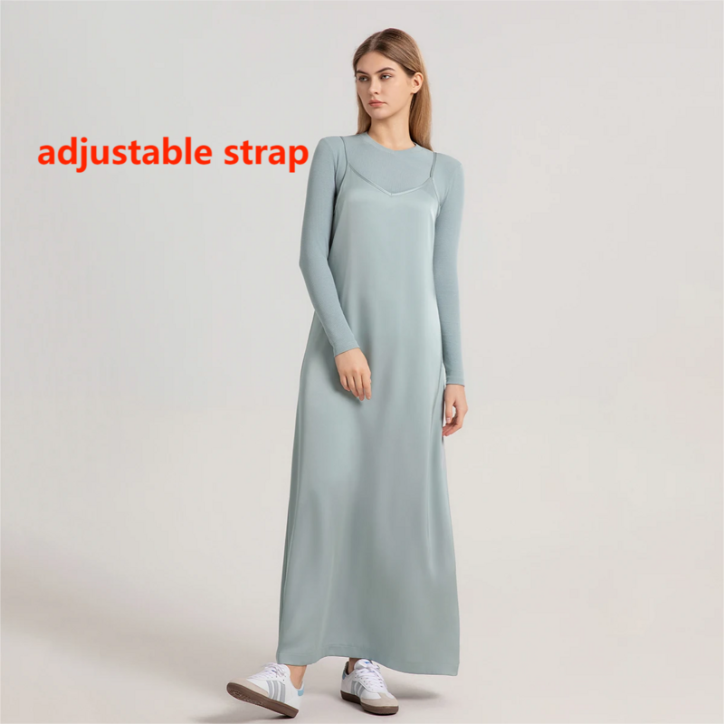 AP-Vestido de satén con tirantes para mujer y niña, blusa informal de primavera y verano, nuevo estilo, 2024