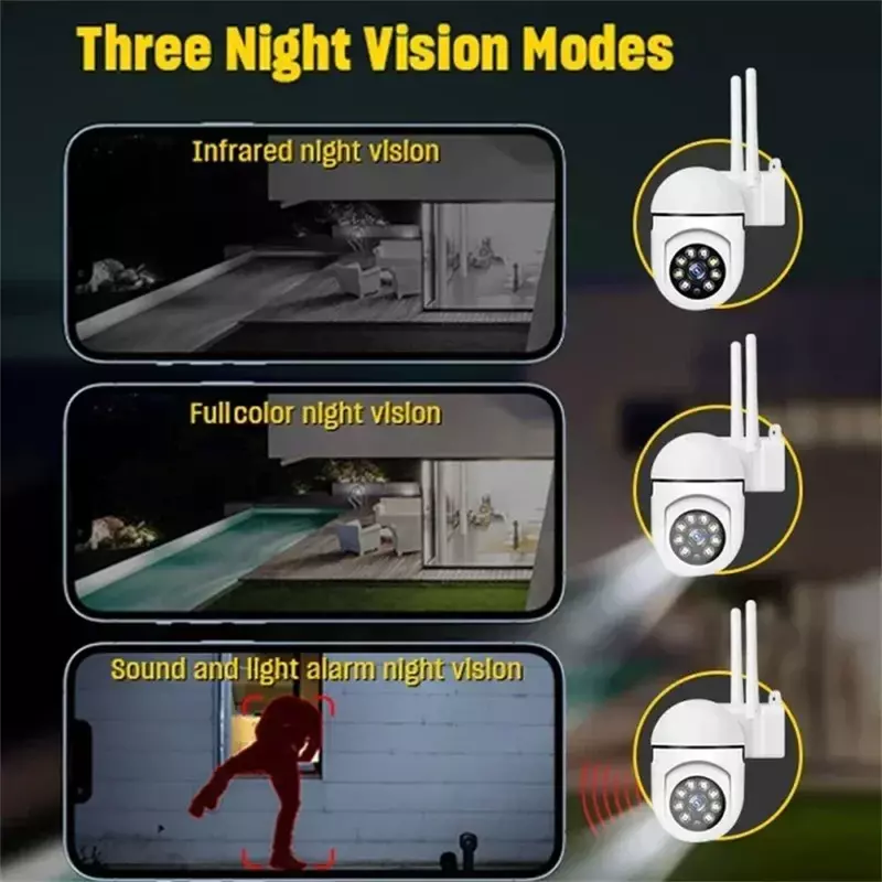 Беспроводная камера видеонаблюдения с функцией ночного видения, 8 МП