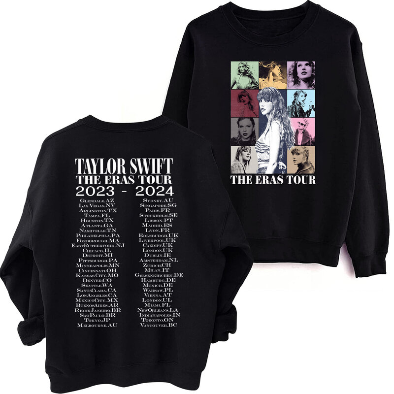 Толстовка большого размера Taylor World Tour 2024, толстовка с круглым вырезом и надписью Тэйлор, подарок, пуловер унисекс, топы