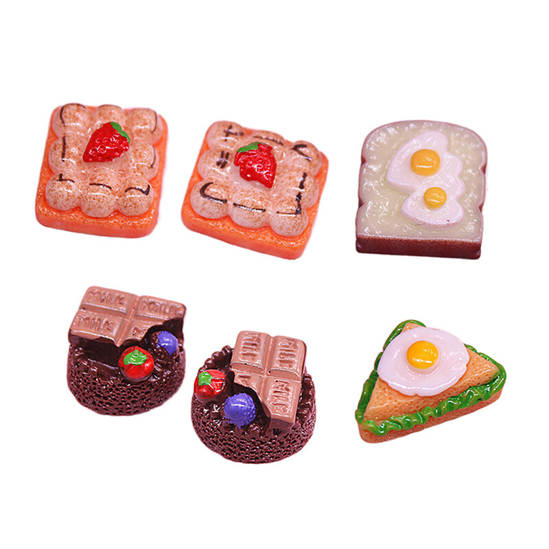 Simulazione tridimensionale cibo in miniatura gioca crema colla custodia per cellulare accessori in resina fai da te