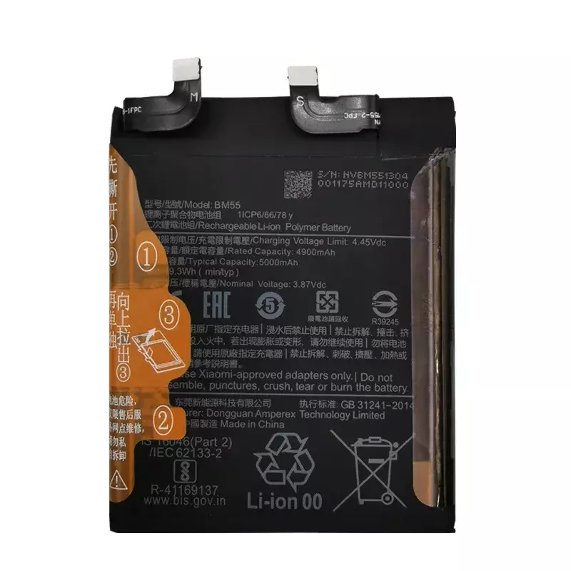 100% oryginalna bateria 5000mAh BM55 dla Xiaomi Mi 11 pro 11pro 11 Ultra BM55 + darmowe narzędzia