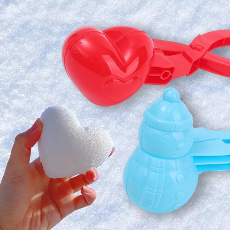 Pupazzo di neve modello di calcio palla di neve Clip giocattoli bambini spiaggia all'aperto inverno giocare con strumenti di neve pupazzo di neve fare Clip di plastica giocattolo sportivo