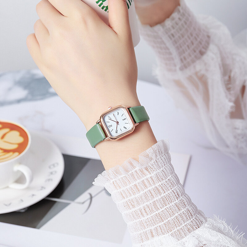 Correa de reloj para mujer, reloj pequeño de color puro y fresco, marca de comercio exterior