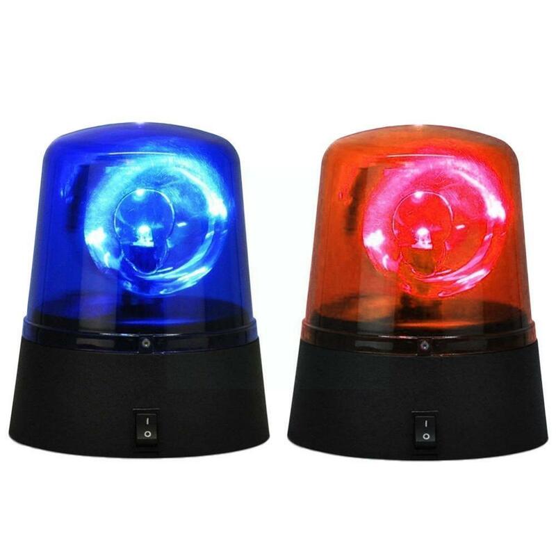 Novelty Rotating Blue LED Police Car Beacon Disco Party Lamp Light DJ Lights U5G2