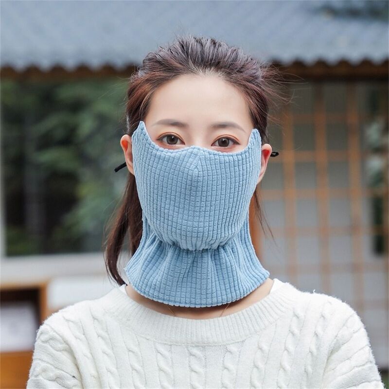 Máscara facial grossa respirável para mulheres, à prova de frio, quente, capa de boca, ao ar livre, moda feminina, inverno