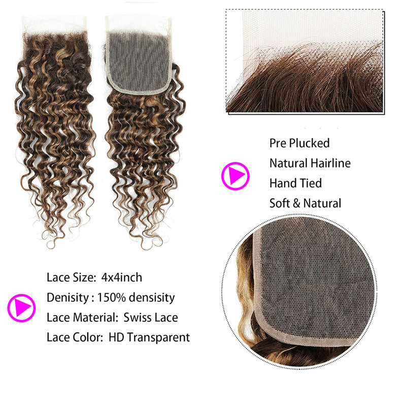 Linhua P4/27 подсветка, яркие волнистые искусственные волосы с эффектом омбре, медовая блондинка, человеческие волосы, искусственные волосы с прозрачной застежкой