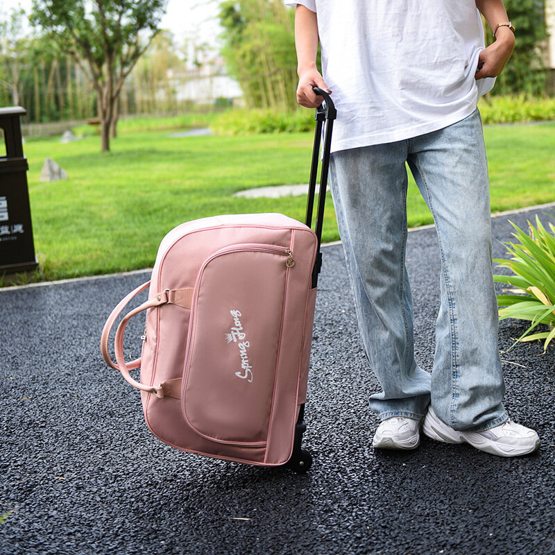 Pokrowiec na wózek torba podróżna o dużej pojemności składana walizka na pokład przechowywanie w domu podróżna wygodna, zagęszczona, odporna na zużycie