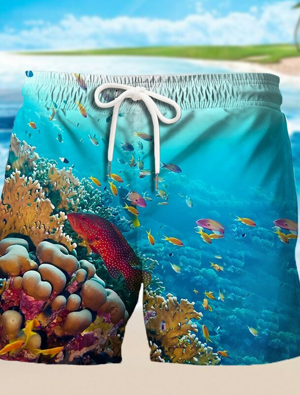 Pantalones cortos de tabla para hombre, bañadores de playa con cordón, transpirables, de secado rápido