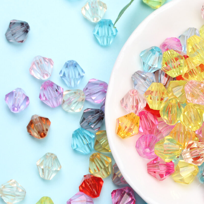 حبات حلويات أكريليك شفافة ملونة لصنع الحلي ، تصنعها بنفسك ، سوار ، سلسلة هاتف ، مواد الموضة ، 4 أو 5 أو 8 أو