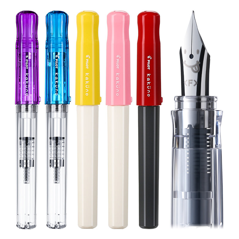PILOT KaKuno Smile Face Fountain Pen FKA-1SR With Con-40 Converter Writing Smooth Stationery School Supplies Office Gift Box