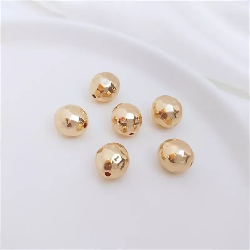 Perles en vrac plaquées or 14 carats, perles de forme irrégulière, bracelet de bricolage fait à la main, boucles d'oreilles, premiers bijoux