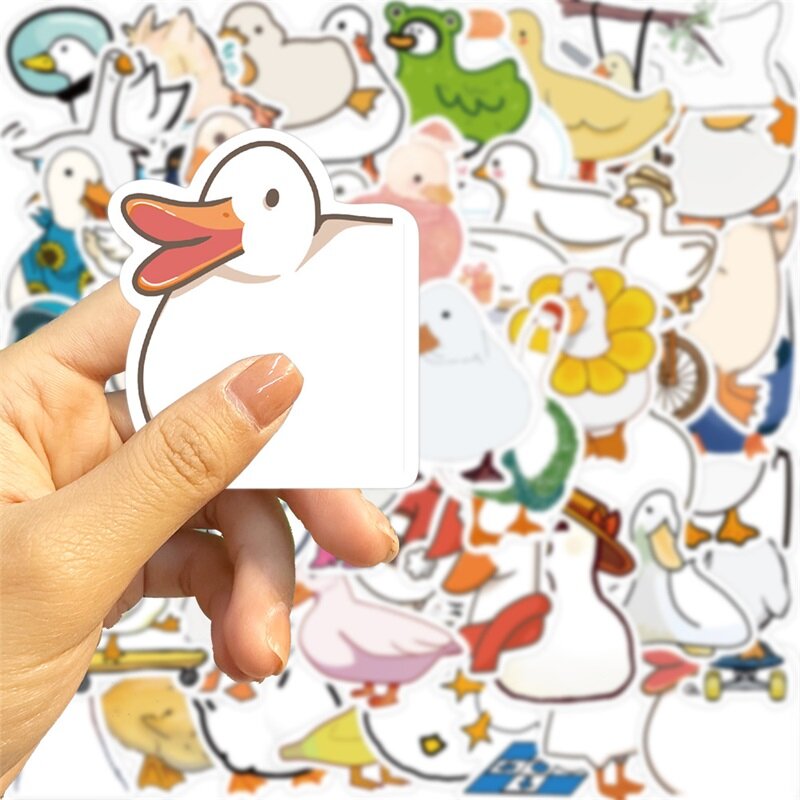 10/30/50 buah stiker PVC bebek sederhana lucu estetika anak-anak alat tulis Korea perlengkapan sekolah dekorasi Scrapbooking untuk anak-anak