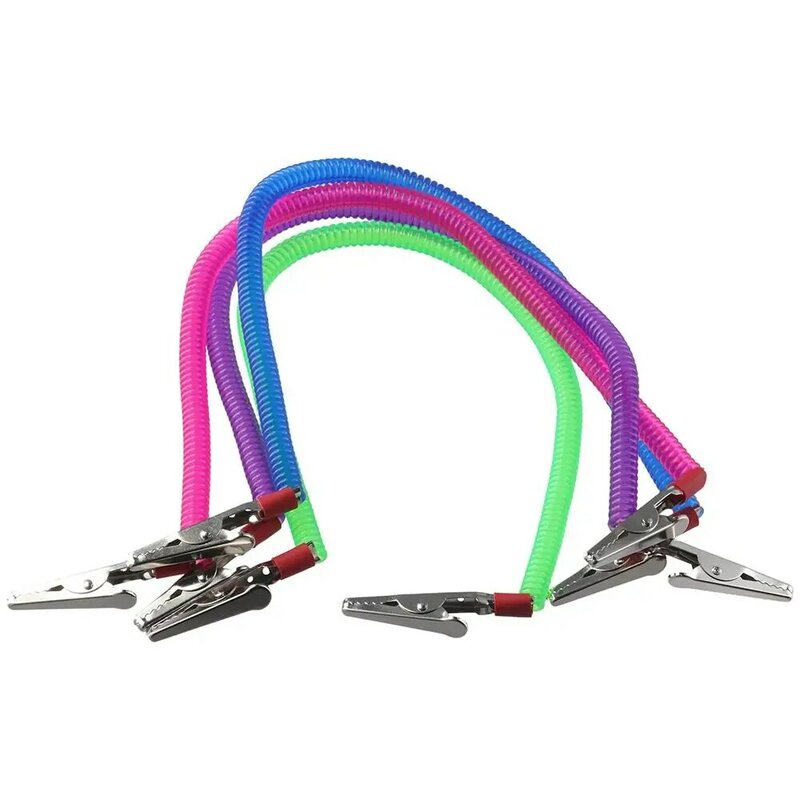 Servilletero Multicolor de plástico portátil, cadena para el cuello, Clips para baberos, comedor en casa, 4 piezas