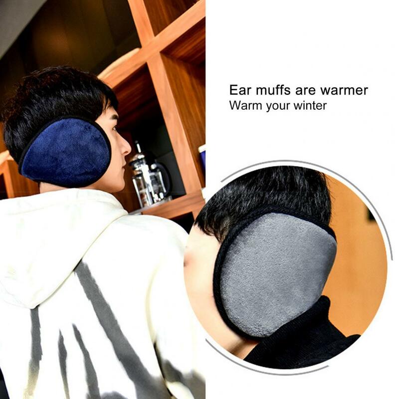 Men Ear Covers Thicken Plush Collapsible Winter Ear Muffs Portable Highly Warm Ear Warmers For Outdoor
