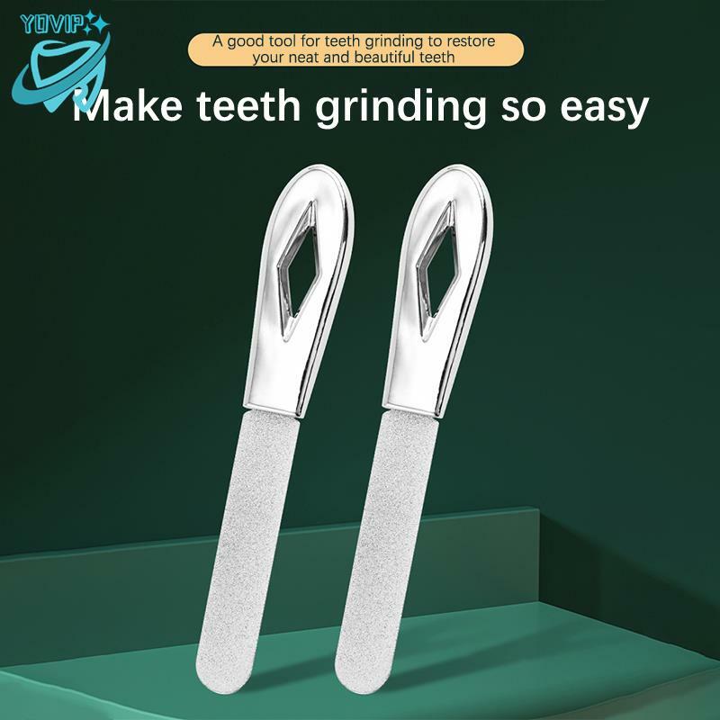 Aço inoxidável dentes arquivo dente moagem ferramentas, sabedoria dente lixa vara, ferramentas de correção dental, alinhamento dentário prateado