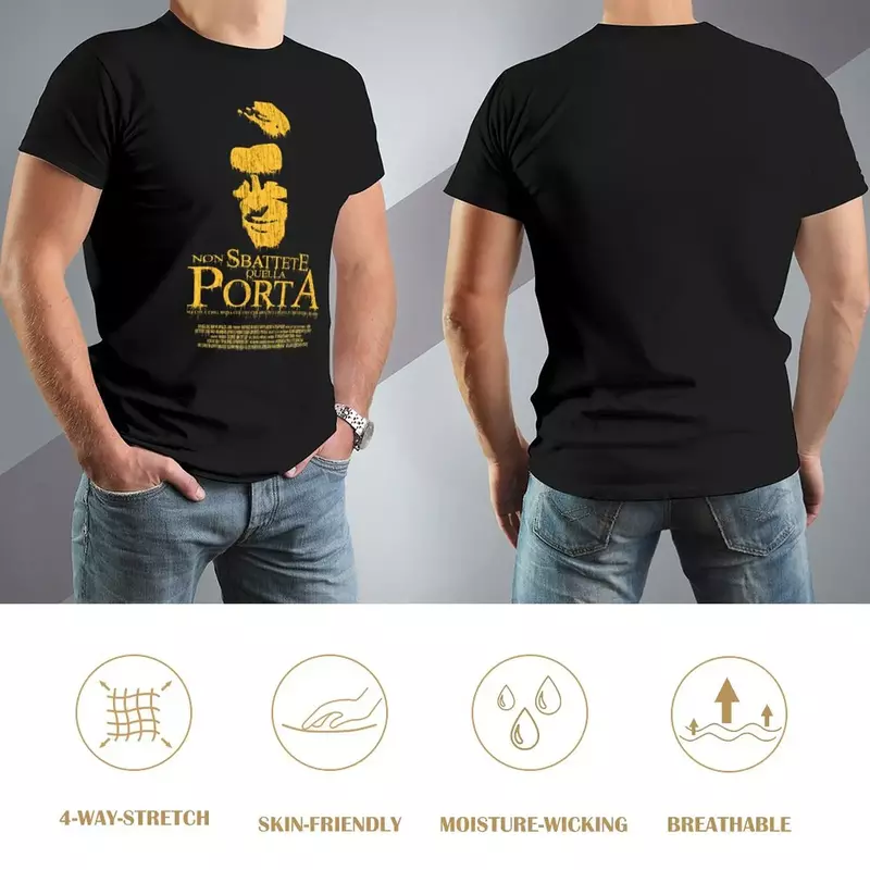 T-shirt surdimensionné en coton pour hommes, non Sbattete Quella Porta, Germano Mosconi