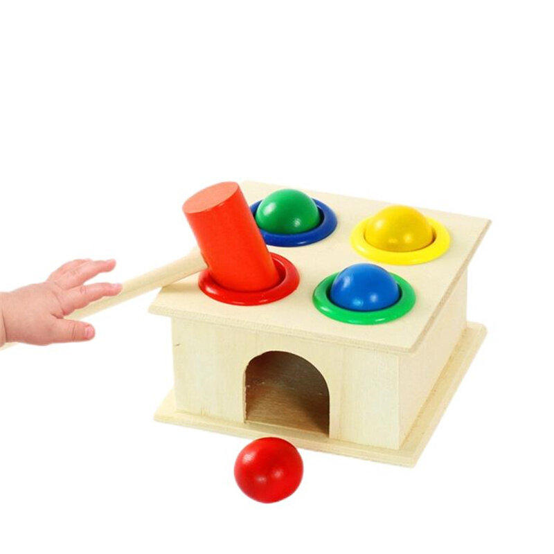 Gioco di palla martellante in legno bussa giocattoli Montessori per bambini gioco di Puzzle da tavolo per ragazzi e ragazze famiglia