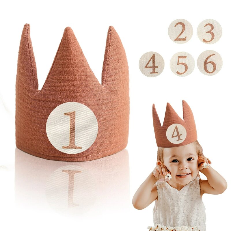 1 Set Baby Birthday Party Hat Princesa Crown Headband Magic Wand Toy Banner Bolo Aniversário para Crianças Festa Fotografia Props Baby