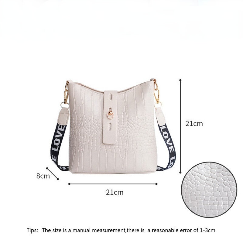 Crocodilo Messenger Bags para as Mulheres, Couro PU, Bolsa de Ombro Crossbody Bolsas Femininas de Alta Qualidade, Bolsa de Luxo Feminina, 2022