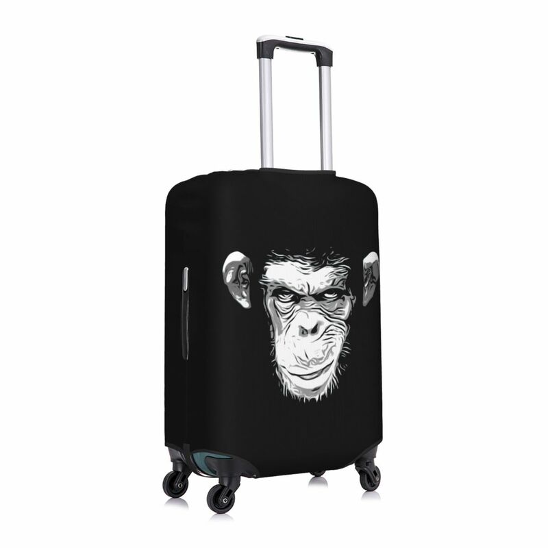 Evil Monkey Cover bagasi motif, aksesoris perjalanan penutup koper elastis tahan air 18-32 inci