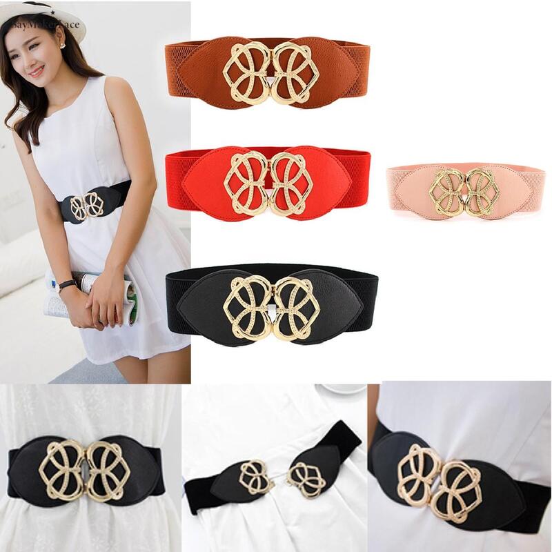 Cinturón elástico de ópalo para mujer, banda de cintura ancha, accesorios de ropa, 1 piezas