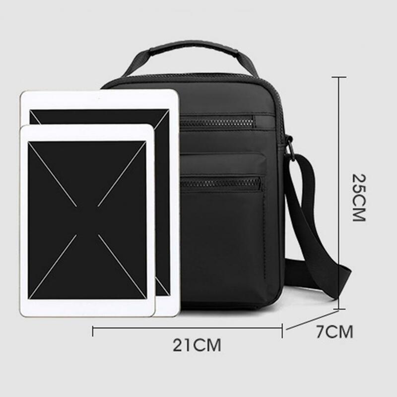 Bolsa de ombro única impermeável para homens e mulheres, Capacidade alças ajustáveis, Crossbody Messenger Bag
