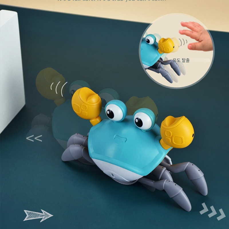 Indukcyjna ucieczka kraba akumulator elektryczny zabawki muzyczne dla dzieci zabawki urodzinowe prezenty zabawki interaktywne nauczyć się wspinać zabawki