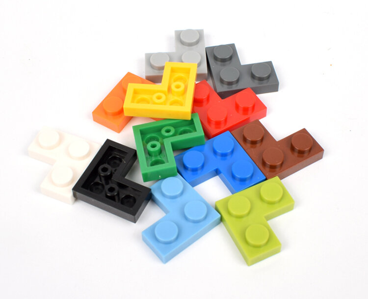 200 pz/lotto blocco di plastica per piccole particelle ad angolo retto 2 + 1 tavola corta compatibile con 3420 accessori per l'insegnamento