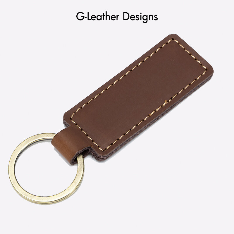 Vintage Leather KeyChain Car Key Chain Small Gift Free Customized Initials Name