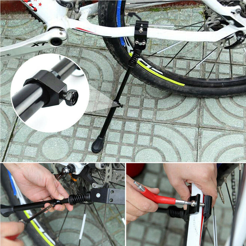 Regulowana podpórka rowerowa boczna podpórka na rower dla 22 24 26 Cal rower szosowy