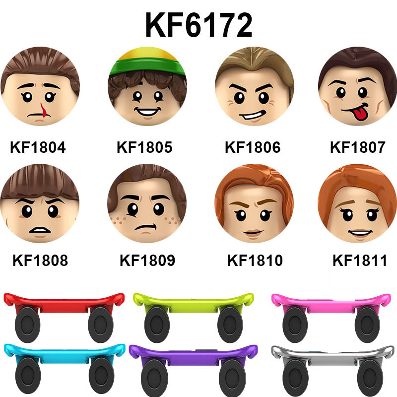 KF6167 CY1001 KF6172รายการทีวีสุดฮอตคอลเลกชั่นฟิกเกอร์แอ็กชันของเล่นเพื่อการศึกษาสำหรับเป็นของขวัญบล็อกตัวต่อเด็ก