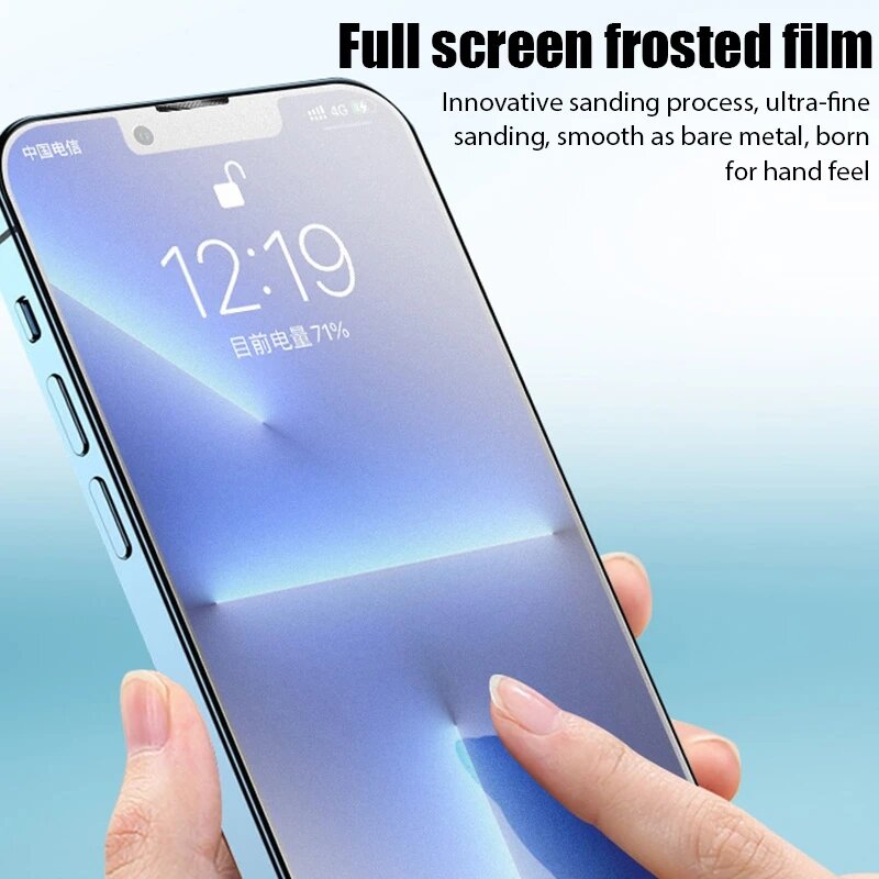 3Pcs Matte Tempered Glass for iPhone 14 12 11 13 Pro Max 7 8 Plus Frosted Screen Protectors for iPhone 15 13 12 Mini X XR XS MAX